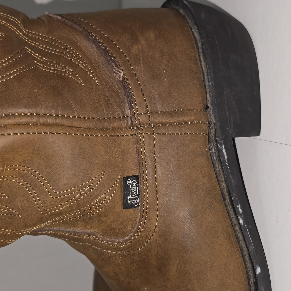 Justin Men's Brown Cowboy Boots Size 9.5D Style JB1100 - Picture 15 of 15